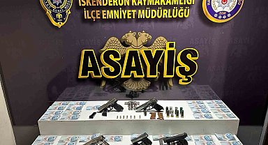 İskenderun'da uyuşturucu ve silah ticareti yapan şahıslara operasyon