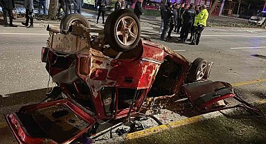 Isparta'da 1 kişinin öldüğü kaza güvenlik kamerasına yansıdı