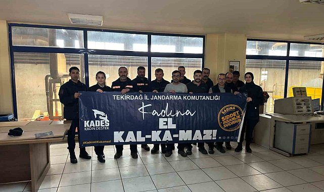 Jandarmadan fabrikada KADES tanıtımı