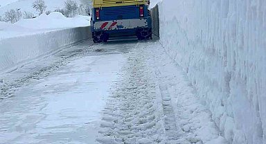 Kardan dolayı kapanan köy yolları tek tek açılıyor