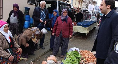 Kaymakam Erdem'den pazarcı esnafına ziyaret