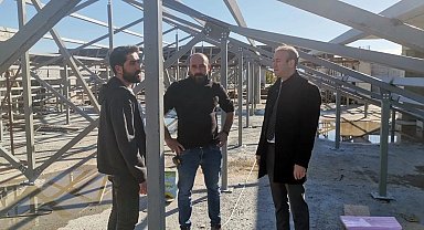 Kaymakam Maslak, Hükümet Konağı inşaatında incelemelerde bulundu