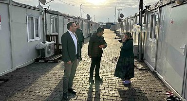 Kaymakam Partal, konteyner kentte incelemelerde bulundu