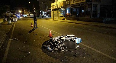Kaza yapıp yaralanan motosiklet sürücüsü 2.66 promil alkollü çıktı