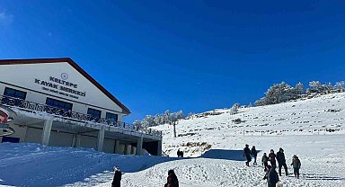 Keltepe Kayak Merkezi yılın ilk ziyaretçilerini ağırladı