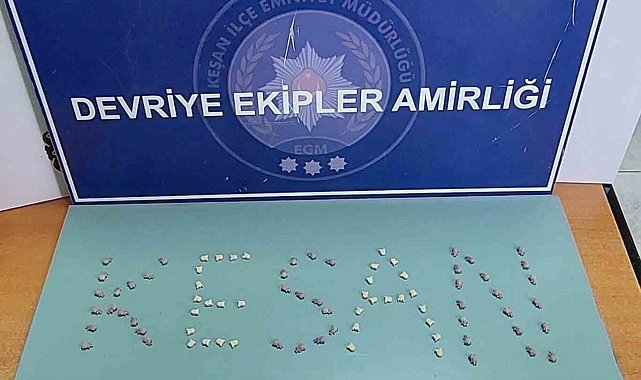 Keşan'da uyuşturucu hap ile yakalanan şüpheli tutuklandı