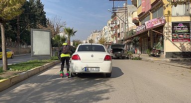 Kilis'te trafikte tehlikeli oyun
