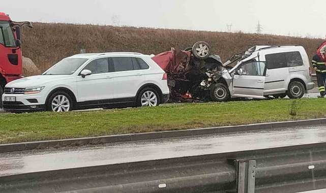 Kırklareli'nde feci kaza: 2 ölü, 1 yaralı