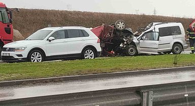 Kırklareli'nde feci kaza: 2 ölü, 1 yaralı