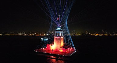 Kız Kulesi ve İstanbul Boğazı havadan görüntülendi