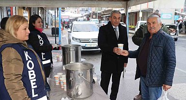 Koçarlı Belediyesi'nin çorba ikramı vatandaşları ısıttı