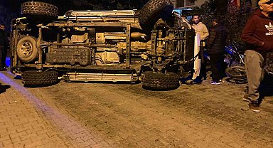 Kontrolden çıkan araç park halindeki araçları biçti