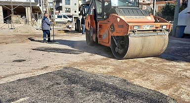 Körfez'de bozuk yollara müdahale