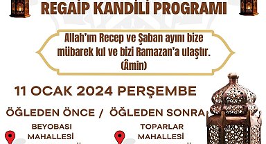 Köyceğiz'de Regaib Kandili özel programı yapılacak