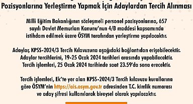 KPSS 20243 tercih kılavuzu yayımlandı
