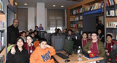 Kuşadalı çocuklar bilgiye ulaşıyor