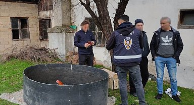 Kütahya'da horoz dövüşüne polis baskını