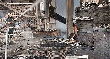 Kütahya'da porselen fabrikasında çıkan yangın kontrol altına alındı