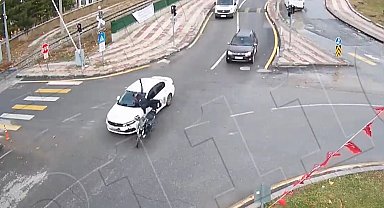 Malatya'da dikkatsizlik sonucu yaşanan kazalar kamerada