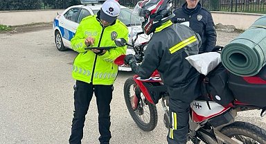Manisa'da 25 motosiklet trafikten men edildi