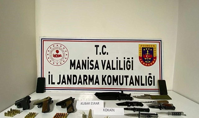 Manisa'da uyuşturucu ve silah ele geçirildi