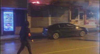 Markette yangın paniği