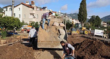 Marmaris Beldibi'ndeki parkta çalışmalar sürüyor