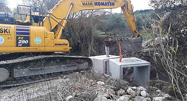 MASKİ dere yataklarında menfez montajlarına devam ediyor