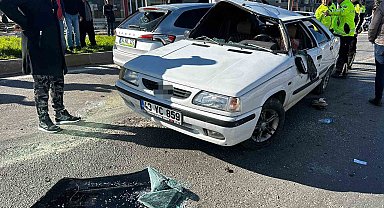 Milas'ta takla atan otomobilin sürücüsü yaralandı