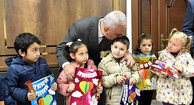 Minik öğrenciler İl Müftüsü ile bir araya geldi