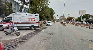 Motosiklet ile otomobil çarpıştı: 1 yaralı