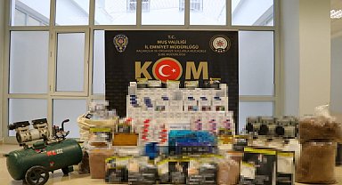 Muş'ta bandrolsüz sigara ve tütün ürünleri ele geçirildi