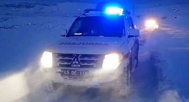Muş'ta sağlık çalışanları yolu kapanan köylerdeki hastalar için seferber oldu