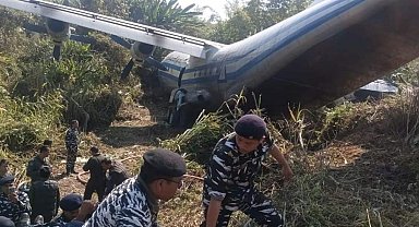 Myanmar askeri uçağı pistten çıktı: 8 yaralı