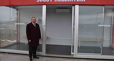 O ilçeye ilk akıllı durak yerleştirildi