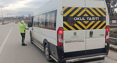 Okul servis araçlarına polis denetimi