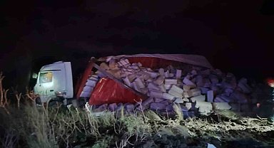 Osmaniye'de tır şarampole devrildi: 1 yaralı