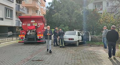 Park edip gittiği otomobilini geldiğinde yanarken buldu