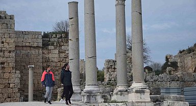 Perge Antik Kenti'nin ziyaretçi sayısı 2023 yılında yüzde 15 arttı