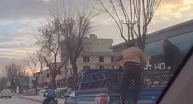 Sakarya'da ilginç görüntü: Gören dönüp bir daha baktı