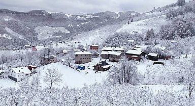 Sakarya'nın yüksek kesimlerine kar ile gelen güzellik