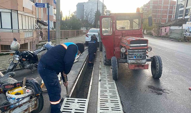 Salihli'de taşkın önlemlerine devam