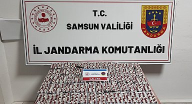 Samsun'da jandarma 2 bin 872 adet sentetik ecza ele geçirdi