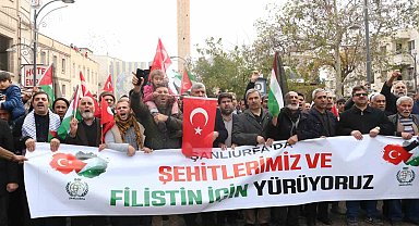 Şanlıurfalılar Filistin ve şehitler için ayağa kalktı
