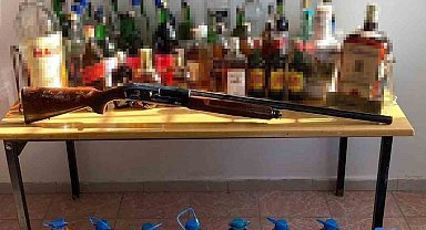 Sarköy'de 177 litre sahte içki ele geçirildi