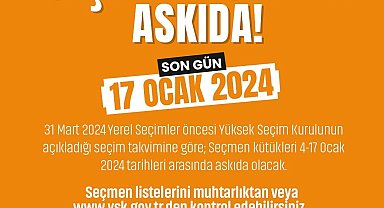 Seçmen listeleri askıya çıkıyor
