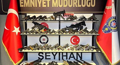 Seyhan'da 60 ruhsatsız silah ele geçirildi, 10 kişi tutuklandı