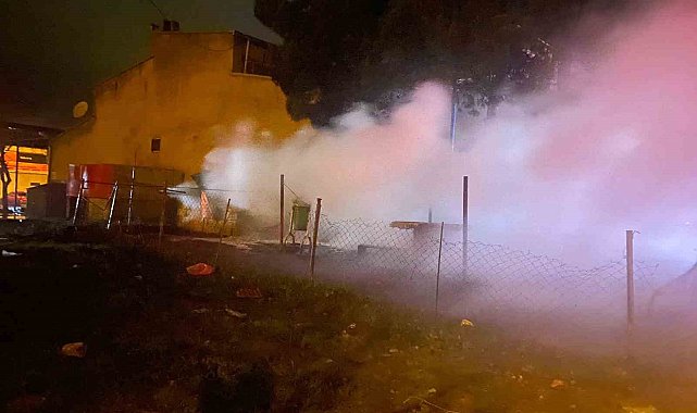 Siirt'te iş yerinin atık yağ bölümünde yangın çıktı