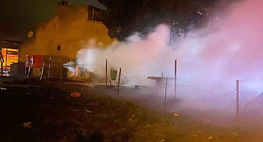 Siirt'te iş yerinin atık yağ bölümünde yangın çıktı