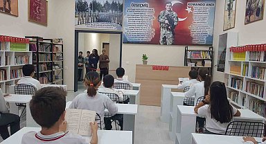 Silah arkadaşları şehit adına kütüphane kurdu